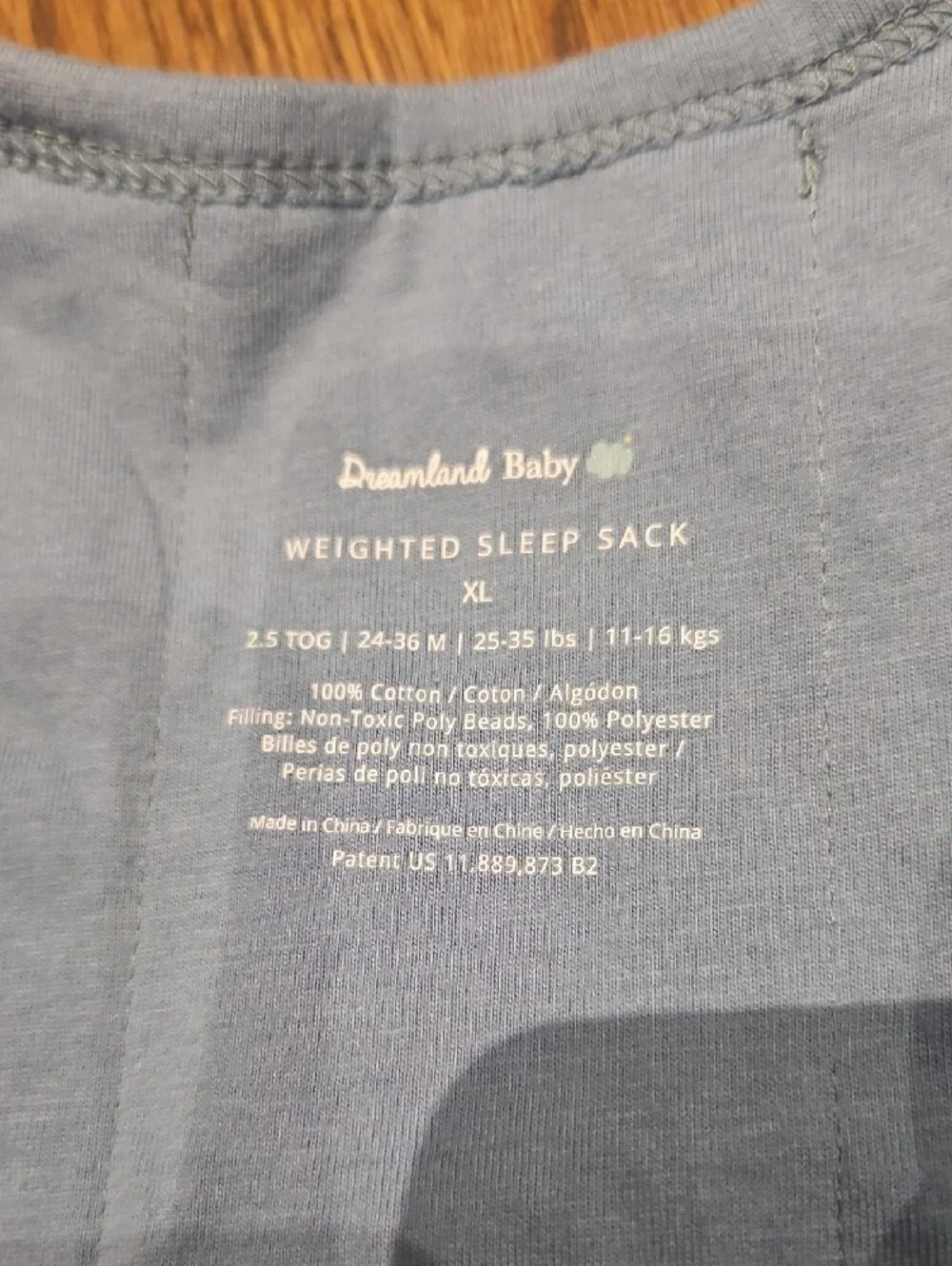 NWT Dreamland Weighted Sleeveless Sleep Sack - Dusty Blue 24-36 mo | 25-35 lbs